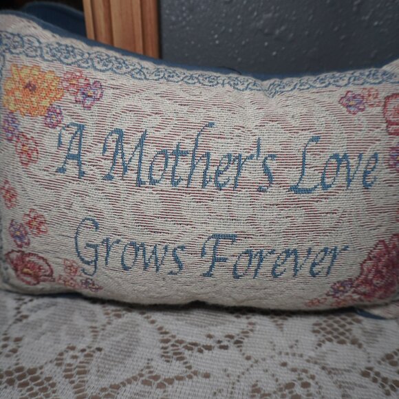 None Other - Vintage Unbranded Tapestry Floral Multicolor Rectangle Small Pillow